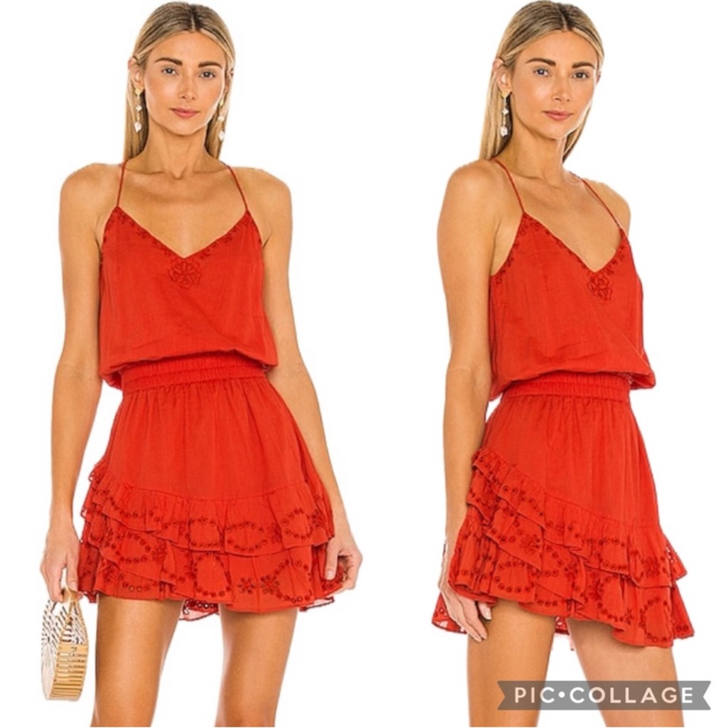 Karina Grimaldi X Revolve Lucia Embellished Mini Dress In Cherry